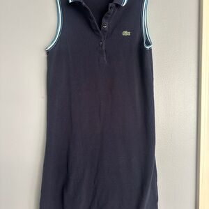 Lacoste Dark Blue Sleeveless Polo Dress